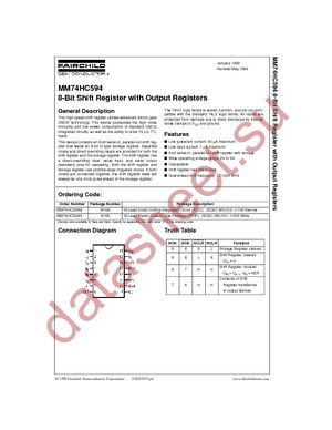 MM74HC594MX datasheet  